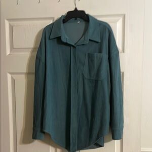 Teal Button-Up Shirt